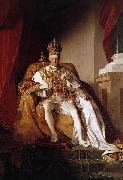 Friedrich von Amerling Emperor Franz I. of Austria wearing the Austrians imperial robes oil painting artist